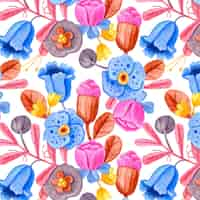 Free vector watercolor floral pattern design