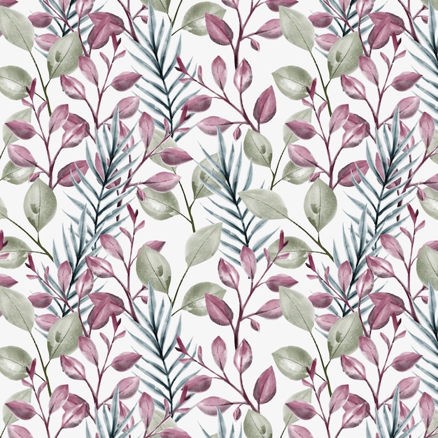 Free vector watercolor floral seamless pattern