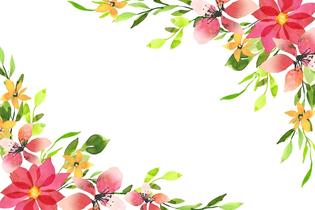 Free vector watercolor floral wallpaper theme