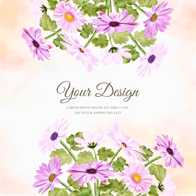 watercolor floral wedding card set