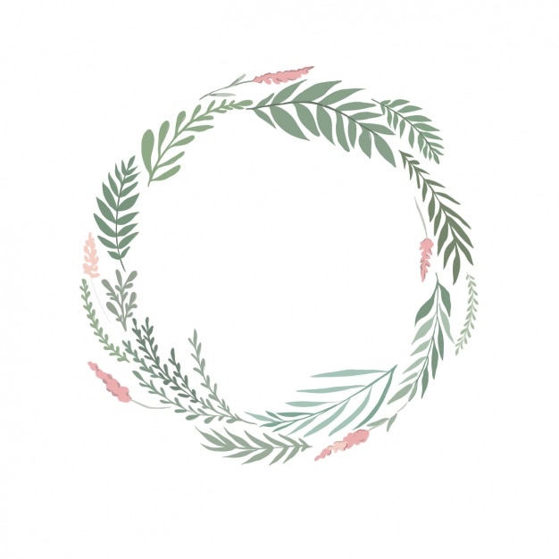 Free Vector watercolor floral wreath