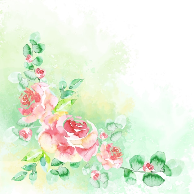 Free Vector watercolor flowers in pastel colors