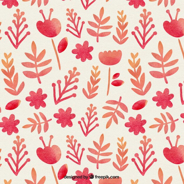 Watercolor flowers pattern