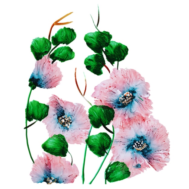 Free vector watercolor flowers