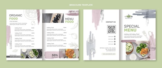 Watercolor food brochure