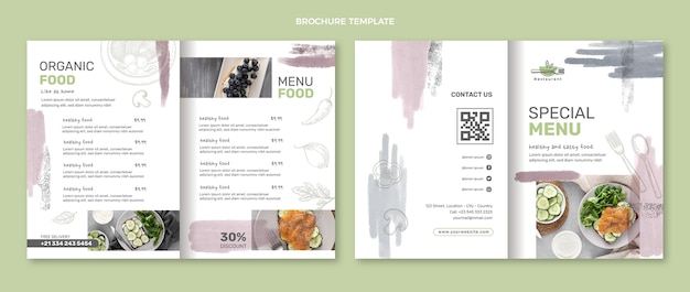 Watercolor food brochure