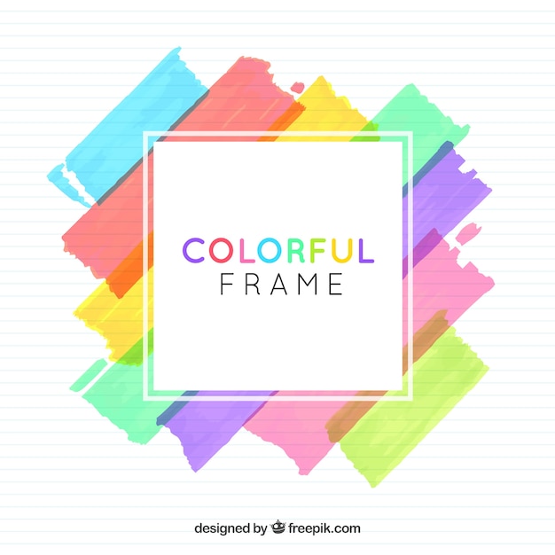 Free Vector watercolor frame background