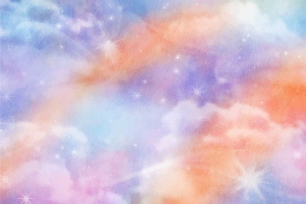 Free vector watercolor galaxy background