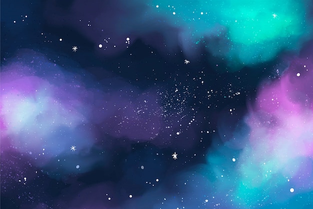 Watercolor galaxy background