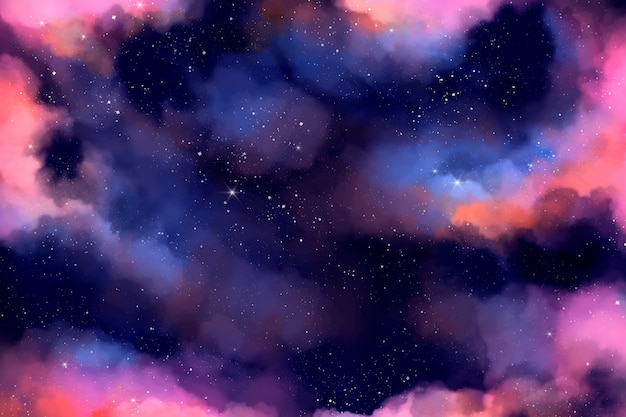 Watercolor galaxy background