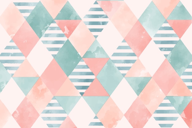 Watercolor geometric background