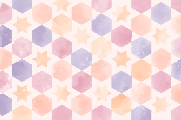 Watercolor geometric background