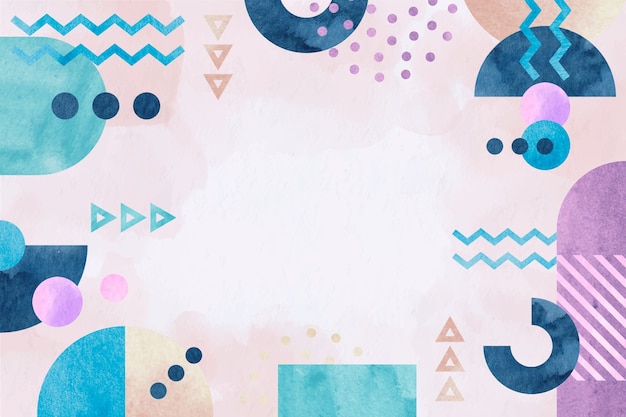 Watercolor geometric background