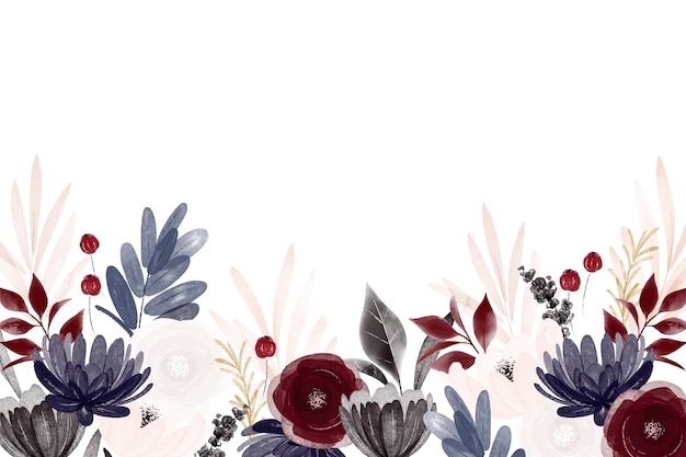 Free Vector watercolor gothic floral background