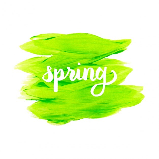 Watercolor green spring background