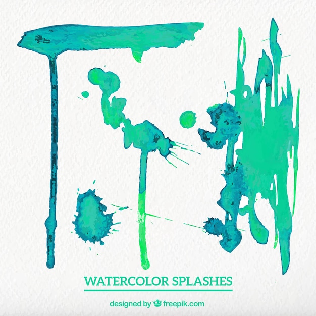 Free vector watercolor green stains