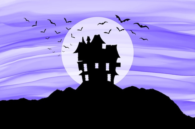 Free vector watercolor halloween background