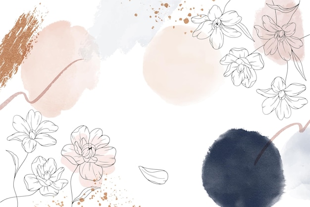 Free Vector watercolor hand drawn flowers background