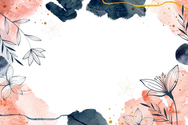 Watercolor hand drawn nature background