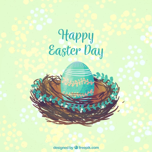 Free Vector watercolor happy easter day background