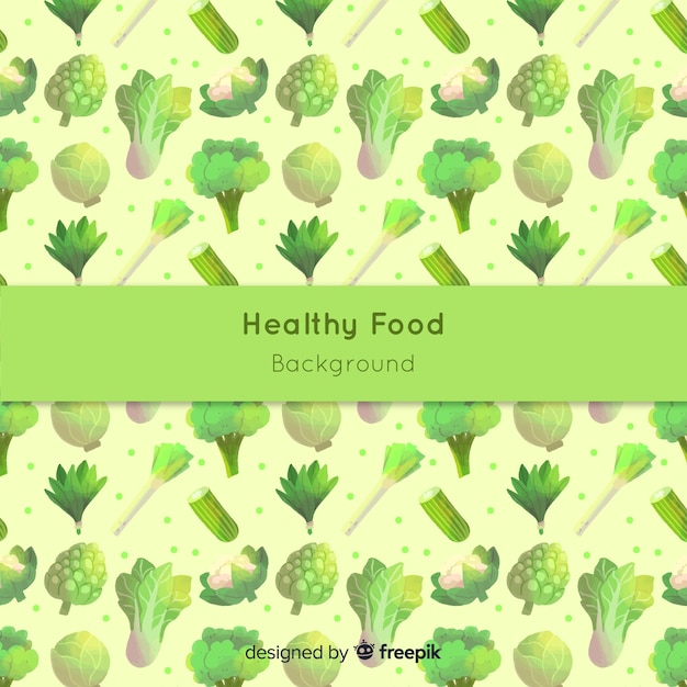 Free Vector watercolor healthy food background