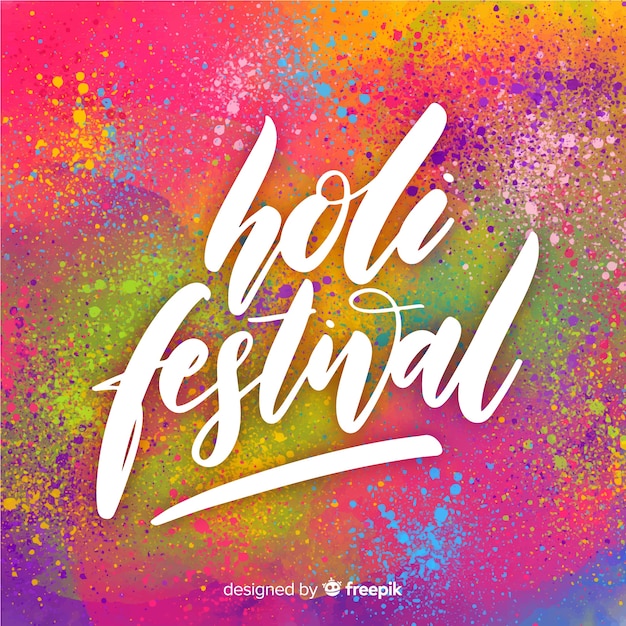 Watercolor holi festival background