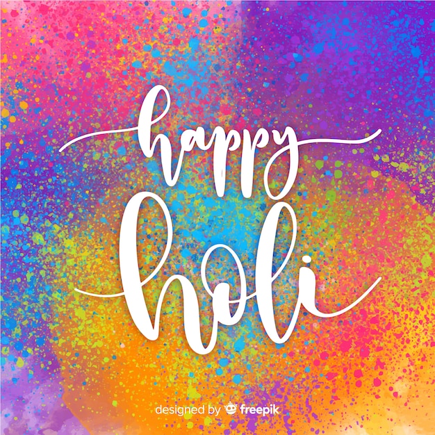 Watercolor holi festival background