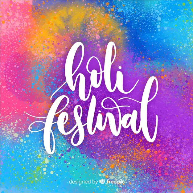 Watercolor holi festival background