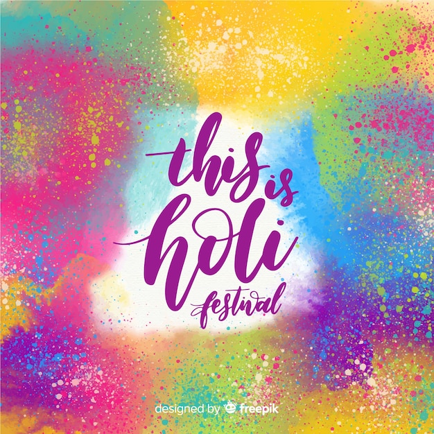 Free vector watercolor holi festival background