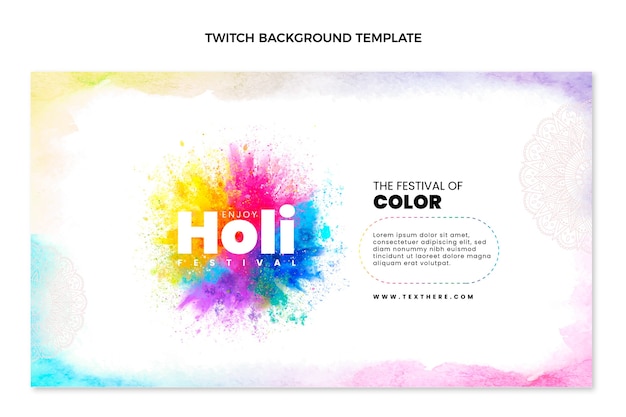 Watercolor holi twitch background