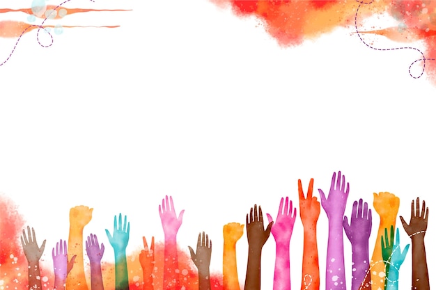 Watercolor human rights day background