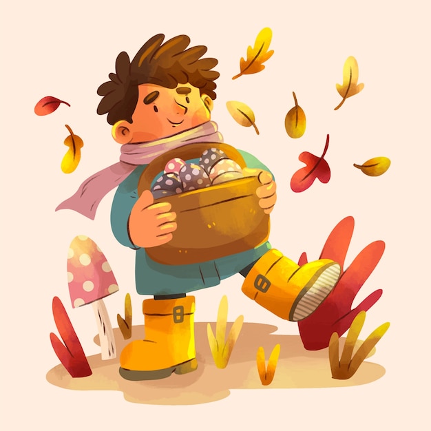 Free Vector watercolor illustration for autumn celebration