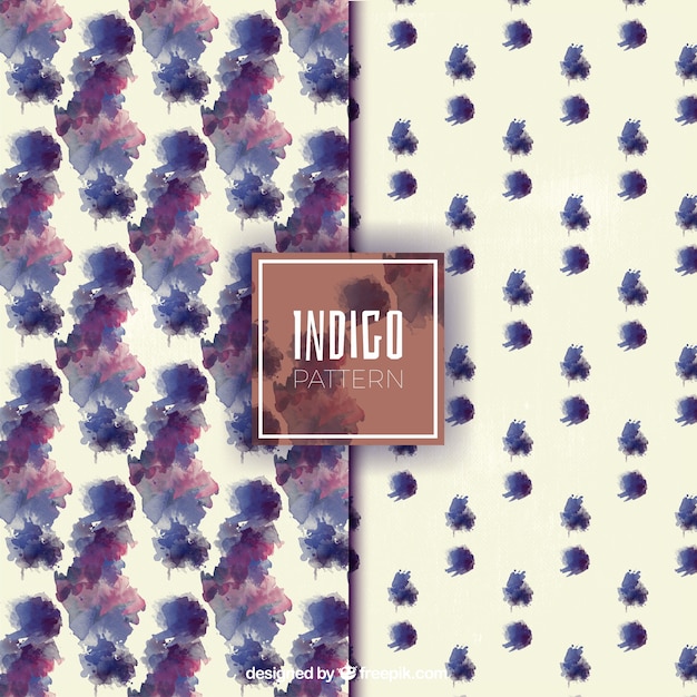 Free Vector watercolor inkblots patterns