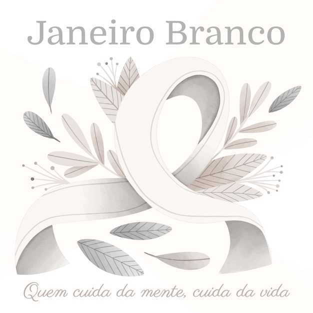 Watercolor janeiro branco illustration