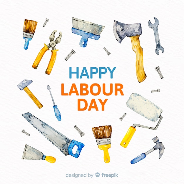 Free Vector watercolor labor day background