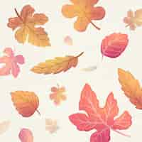 Free vector watercolor leaves falling