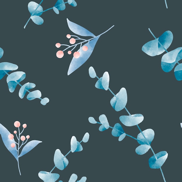 Free Vector watercolor leaves graphic pattern design