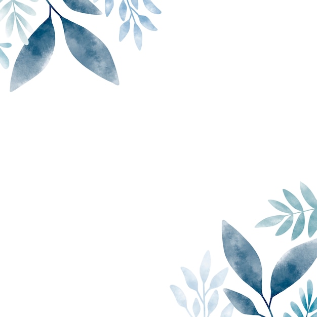 Free Vector watercolor leaves with copy space design