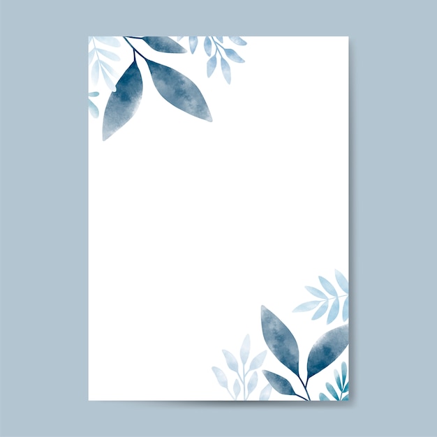 Watercolor leaves with copy space design