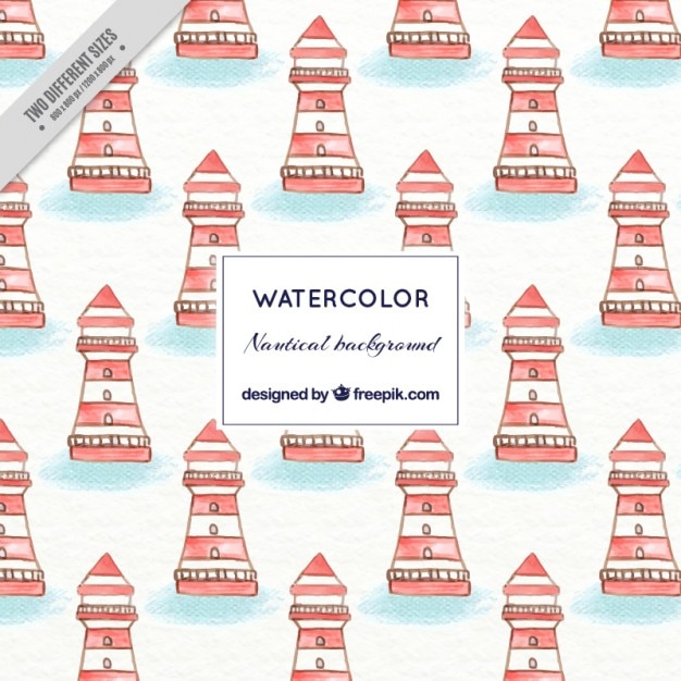 Free vector watercolor lighthouse background