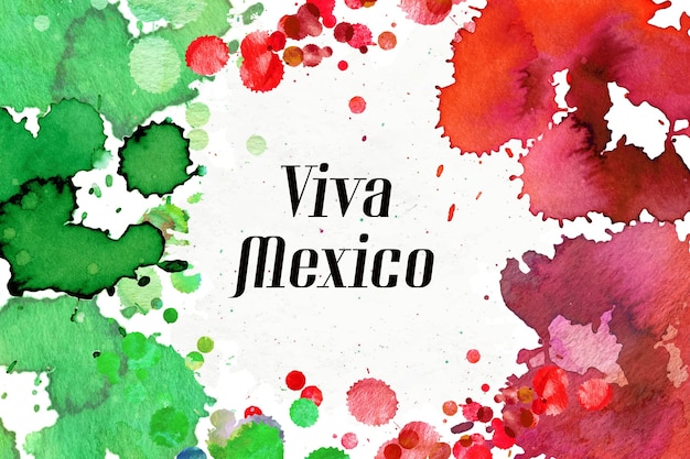 Free Vector watercolor mexico independence day concept