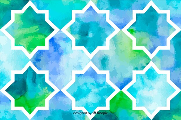 Watercolor mosaic background