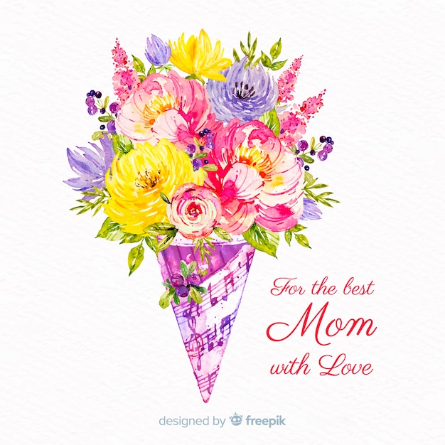 Free Vector watercolor mother's day background