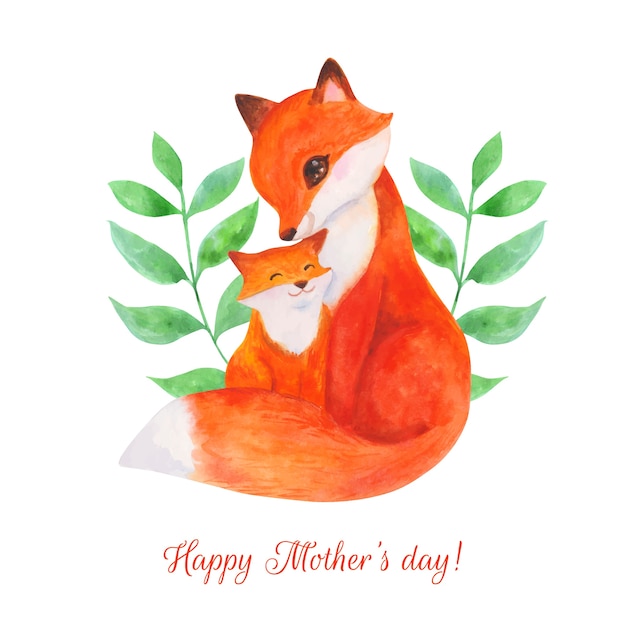 Free Vector watercolor mothers day concept