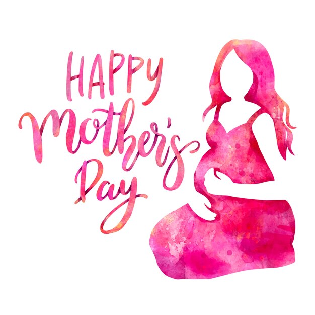 Watercolor mothers day theme