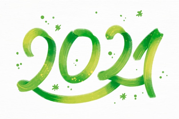 Free Vector watercolor new year 2021 background