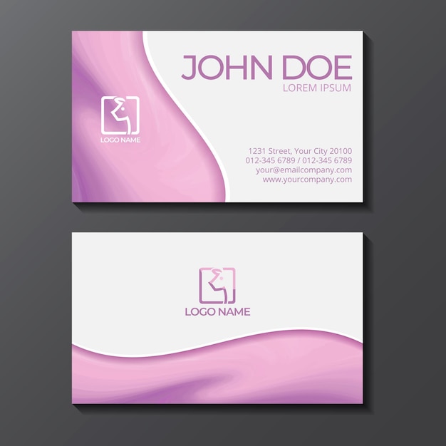 Watercolor paint-dipped business card template