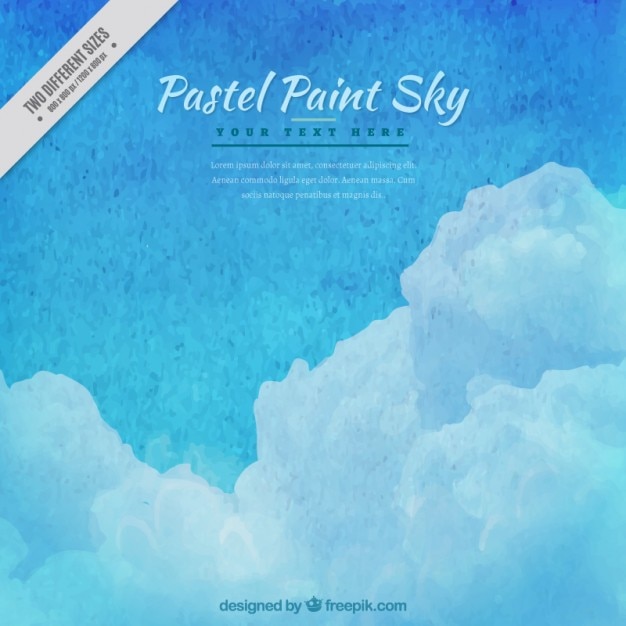 Free vector watercolor pastel sky background