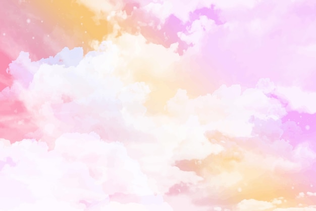 Free Vector watercolor pastel sky background