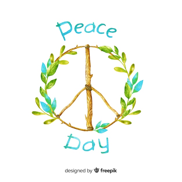 Free Vector watercolor peace day background